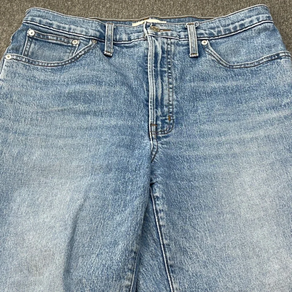 Madewell The Perfect Vintage Straight Jean Light Wash Distressed Size 30 cropped - Picture 2 of 11